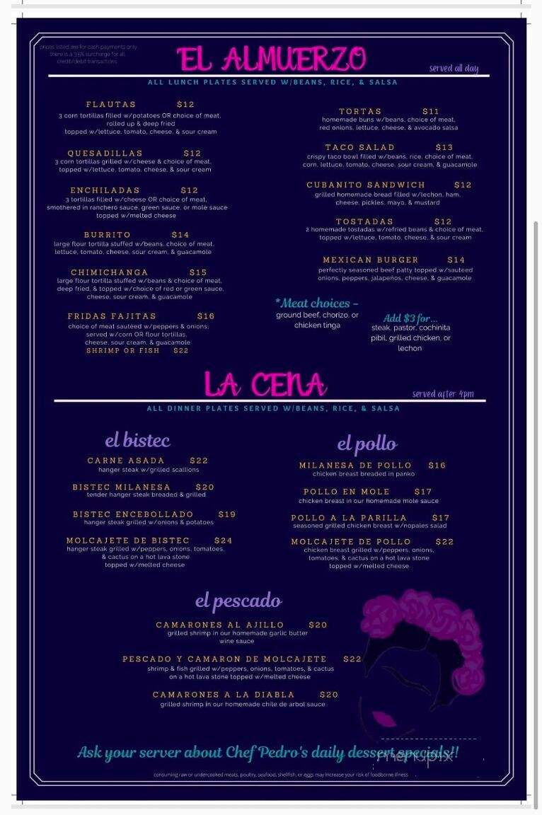 Frida's Cantina - Bangor, MI menu_pic