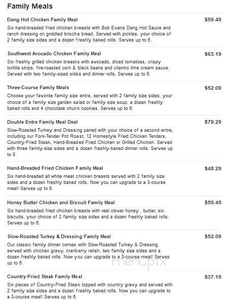 Bob Evans Restaurant - Summersville, WV menu_pic