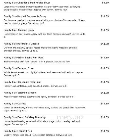Bob Evans Restaurant - Summersville, WV menu_pic