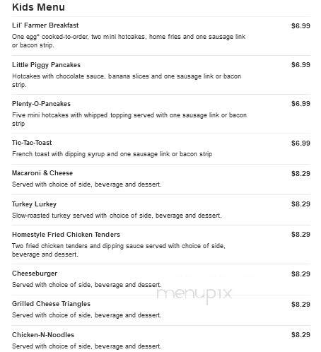 Bob Evans Restaurant - Summersville, WV menu_pic
