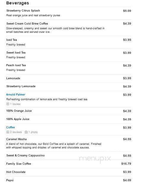 Bob Evans Restaurant - Summersville, WV menu_pic
