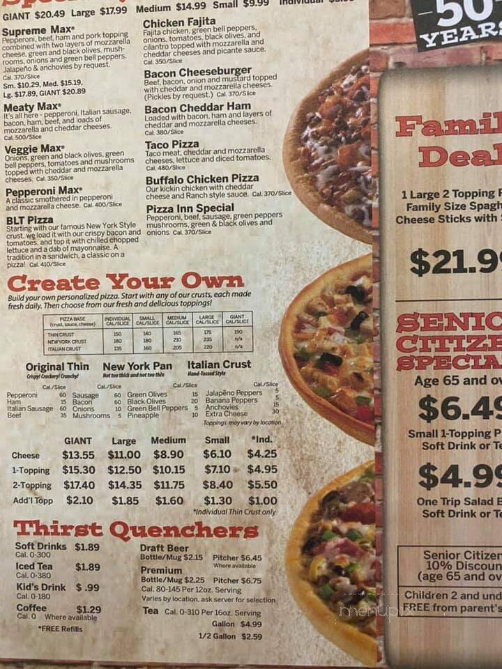 Pizza Inn - Washington, NC menu_pic