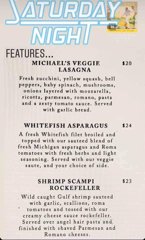 Shoreline Restaurant - Ellison Bay, WI menu_pic