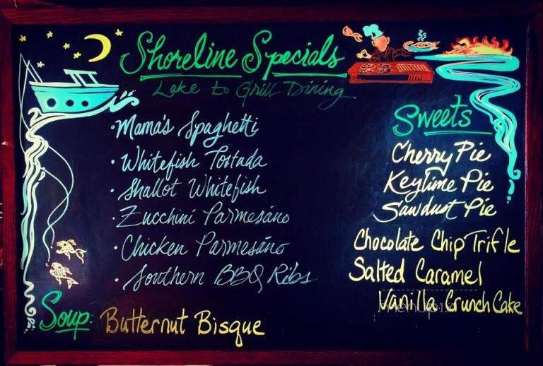 Shoreline Restaurant - Ellison Bay, WI menu_pic