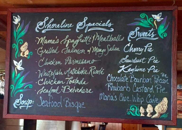 Shoreline Restaurant - Ellison Bay, WI menu_pic