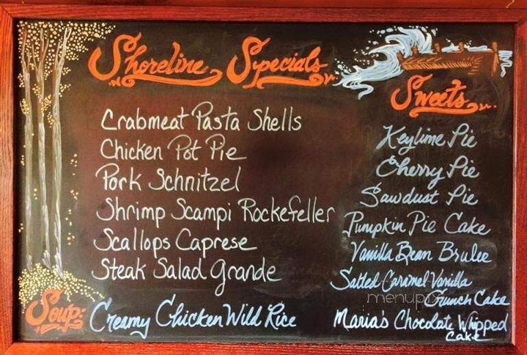 Shoreline Restaurant - Ellison Bay, WI menu_pic