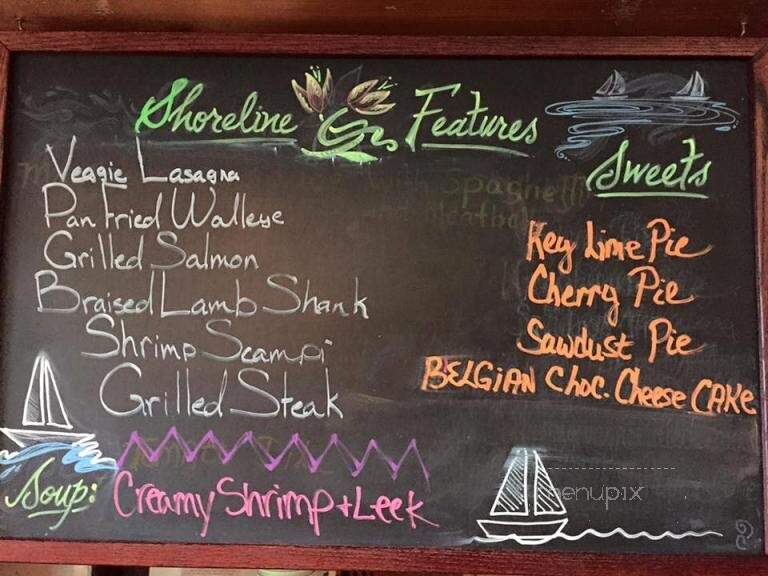 Shoreline Restaurant - Ellison Bay, WI menu_pic