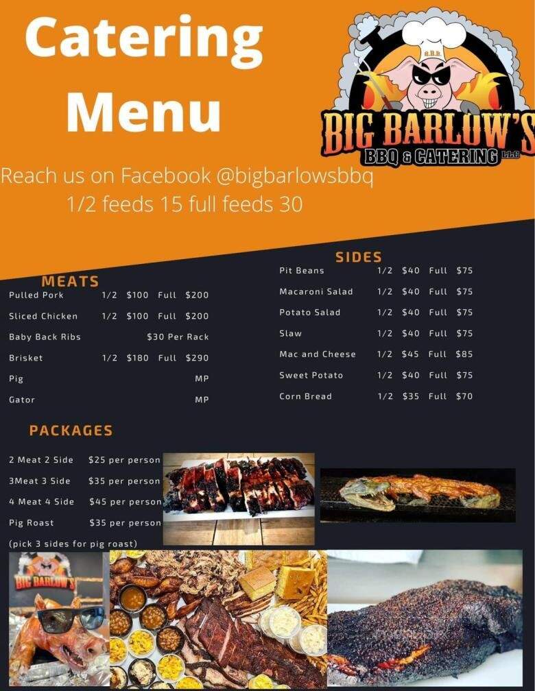 Big Barlow's BBQ & Catering - Barnegat, NJ menu_pic