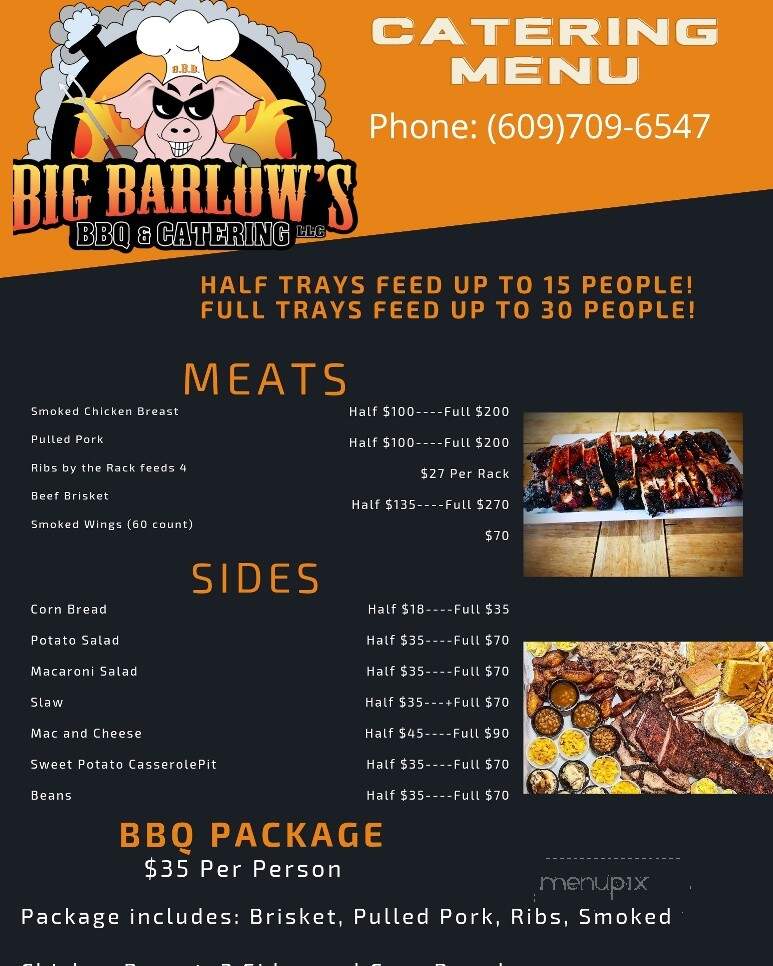 Big Barlow's BBQ & Catering - Barnegat, NJ menu_pic