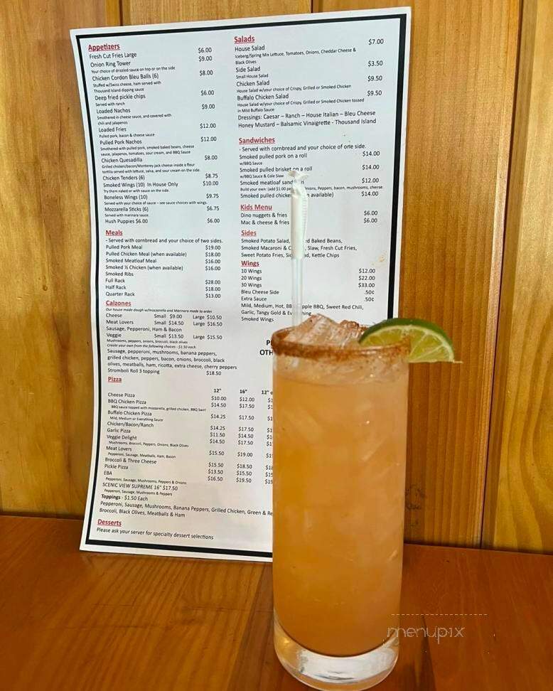 Scenic View Bar & Grill - West Winfield, NY menu_pic