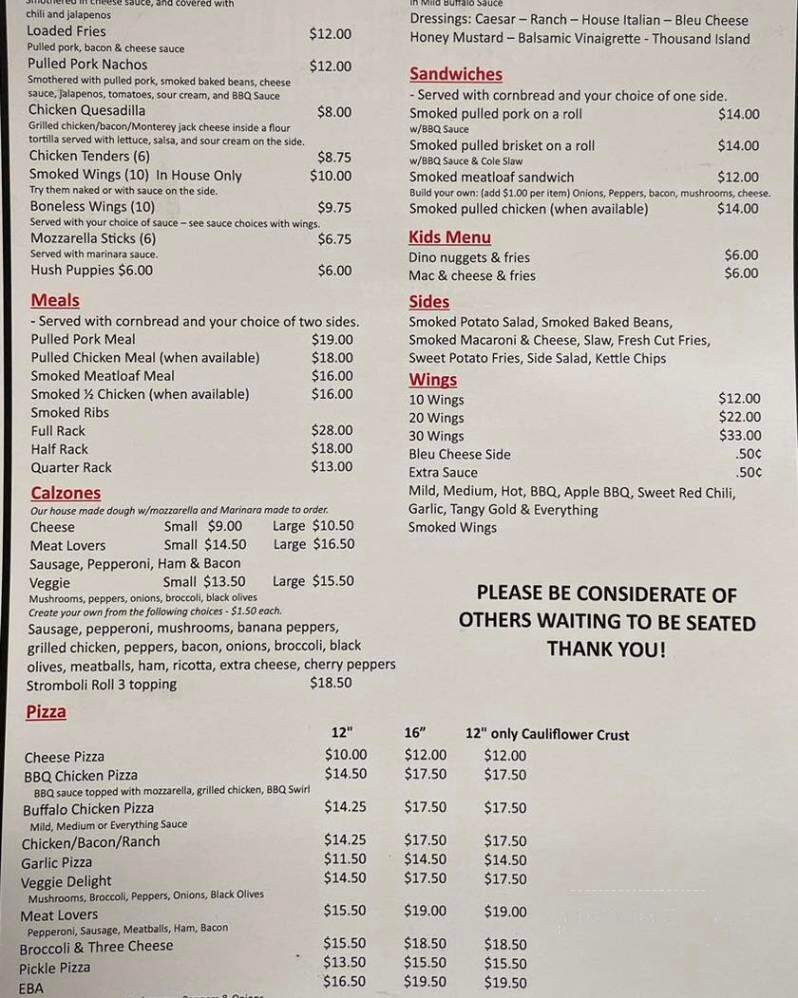 Scenic View Bar & Grill - West Winfield, NY menu_pic