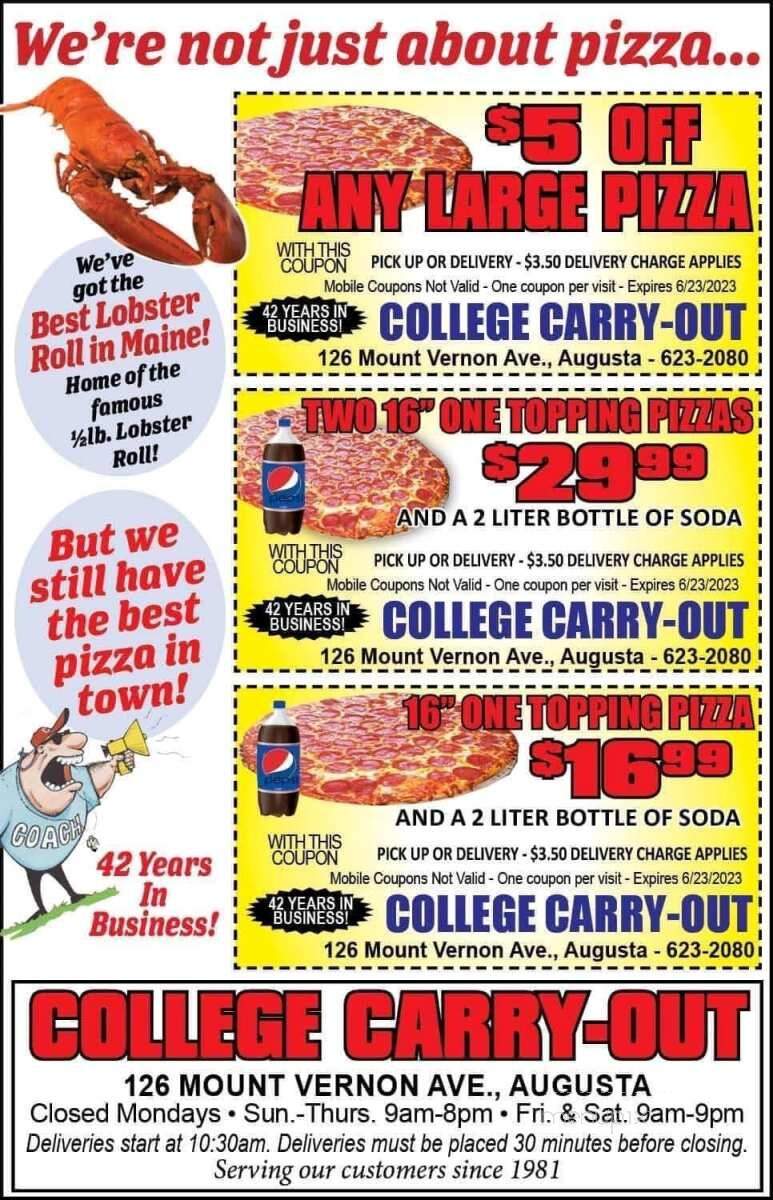 College Carry-Out - Augusta, ME