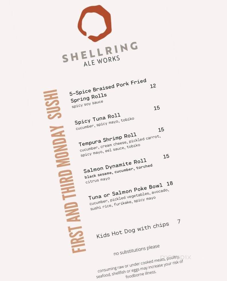 Shellring Ale Works - Port Royal, SC menu_pic