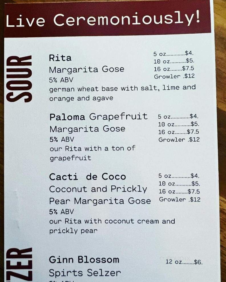 Shellring Ale Works - Port Royal, SC menu_pic