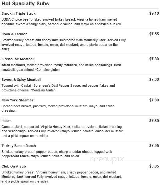 Firehouse Subs - Seneca, SC menu_pic