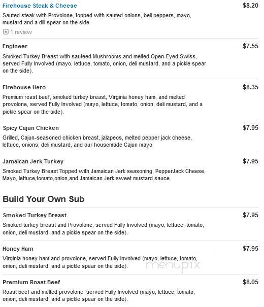 Firehouse Subs - Seneca, SC menu_pic
