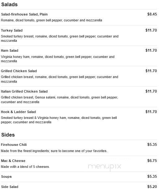 Firehouse Subs - Seneca, SC menu_pic