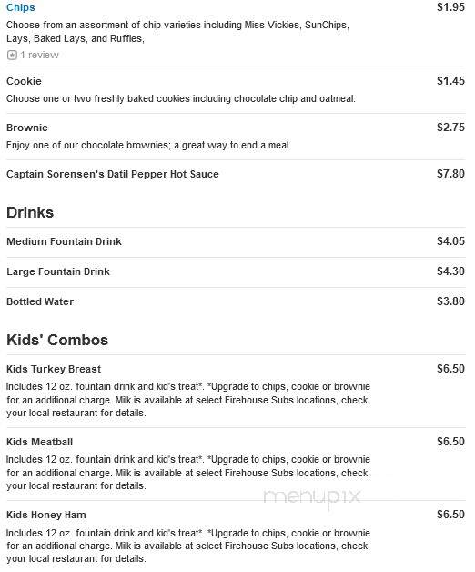 Firehouse Subs - Seneca, SC menu_pic