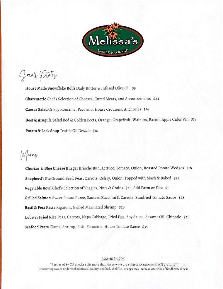 Melissa's Dinner and Lounge - Millville, DE