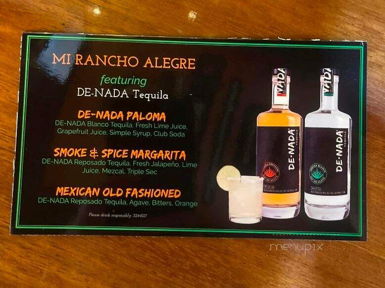 Mi Rancho Alegre - Hudson, NY menu_pic