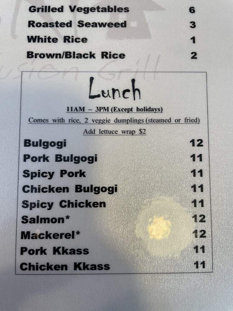 Woori Korean Fusion Grill - Arlington, MA menu_pic
