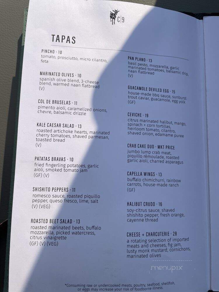 Capella on 9 - Asheville, NC menu_pic