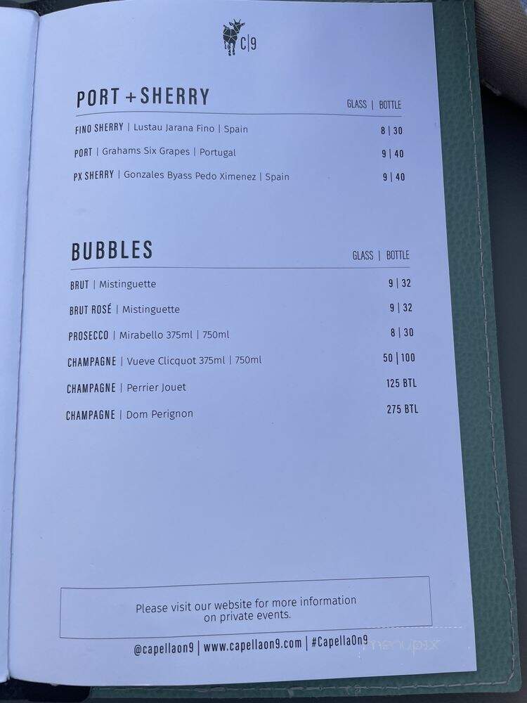 Capella on 9 - Asheville, NC menu_pic