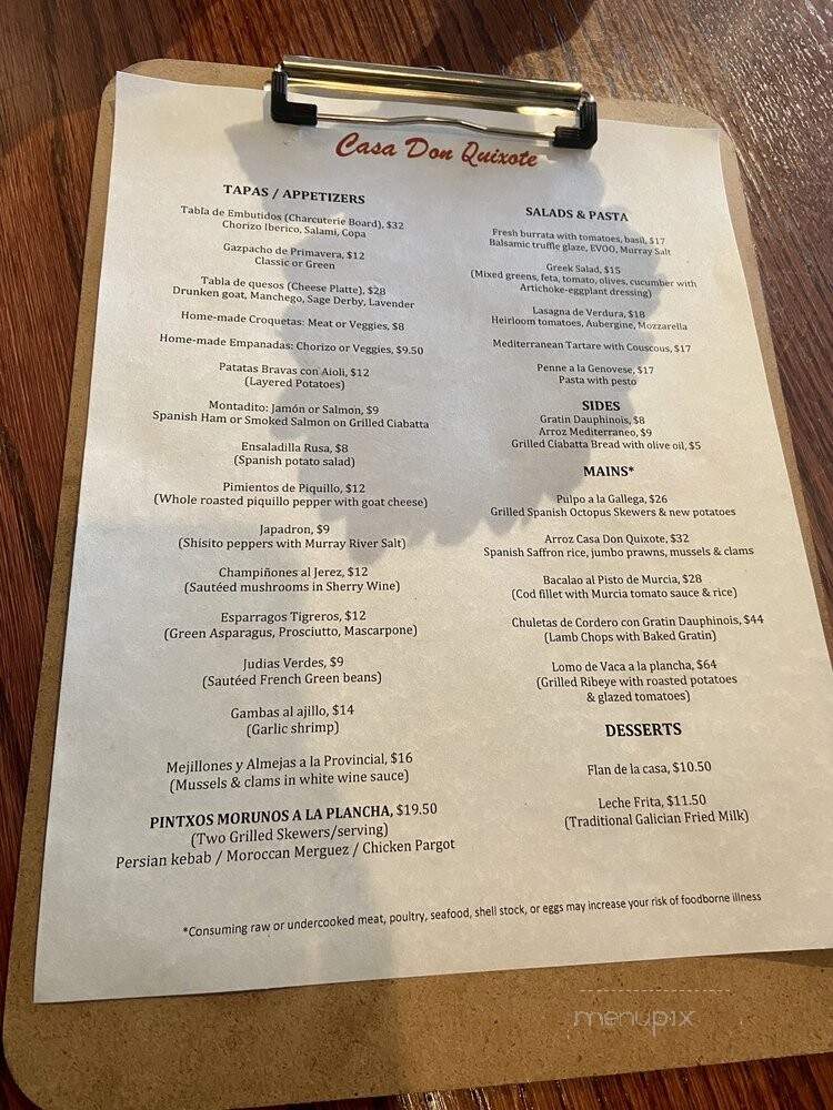 Casa Don Quixote - Boulder City, NV menu_pic