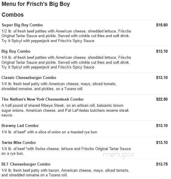 Frisch's Big Boy Restaurant - Lebanon, OH menu_pic
