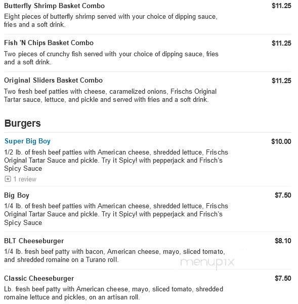 Frisch's Big Boy Restaurant - Lebanon, OH menu_pic