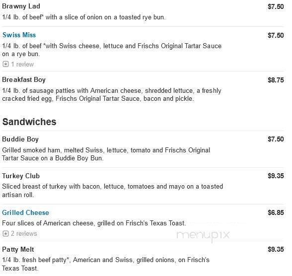 Frisch's Big Boy Restaurant - Lebanon, OH menu_pic