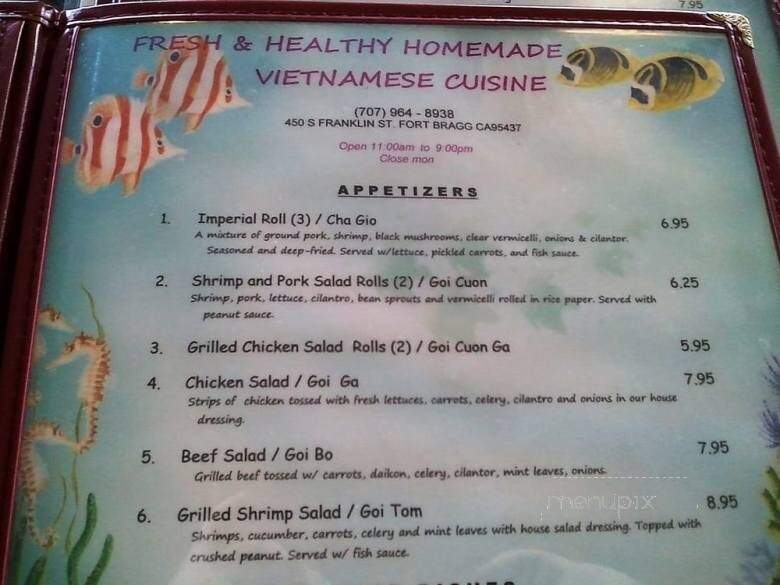 Asian Buffet - Fort Bragg, CA menu_pic