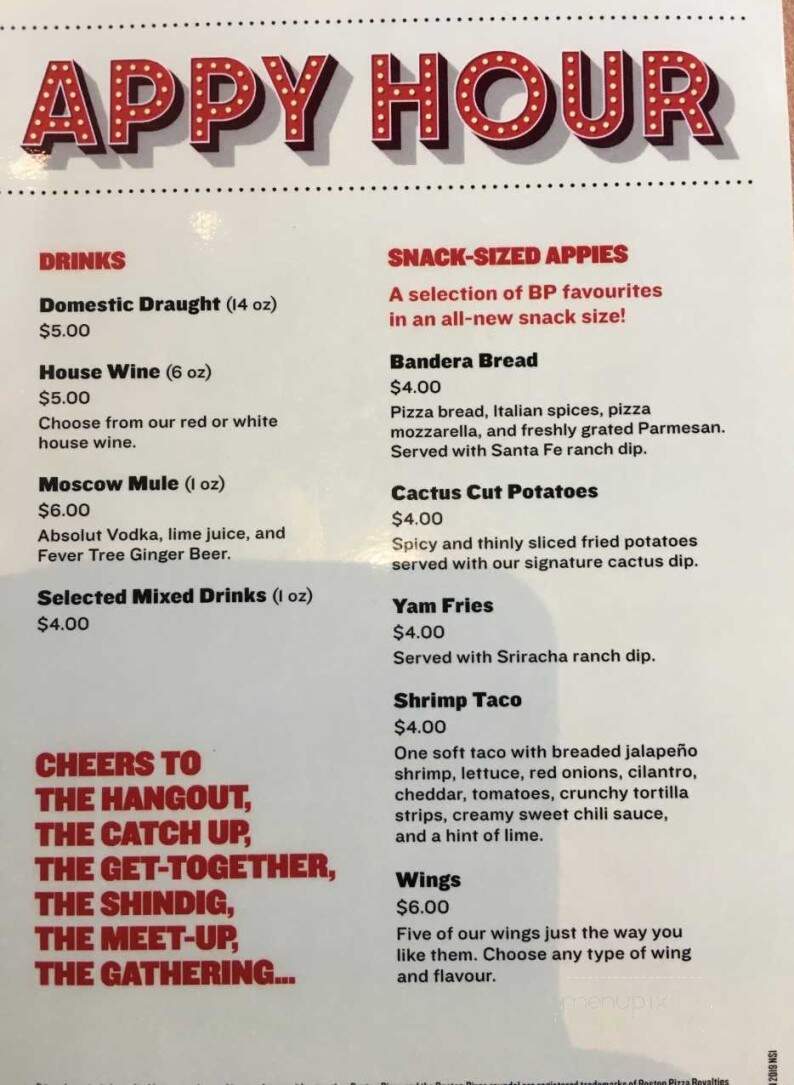 Boston Pizza - Yarmouth, NS menu_pic