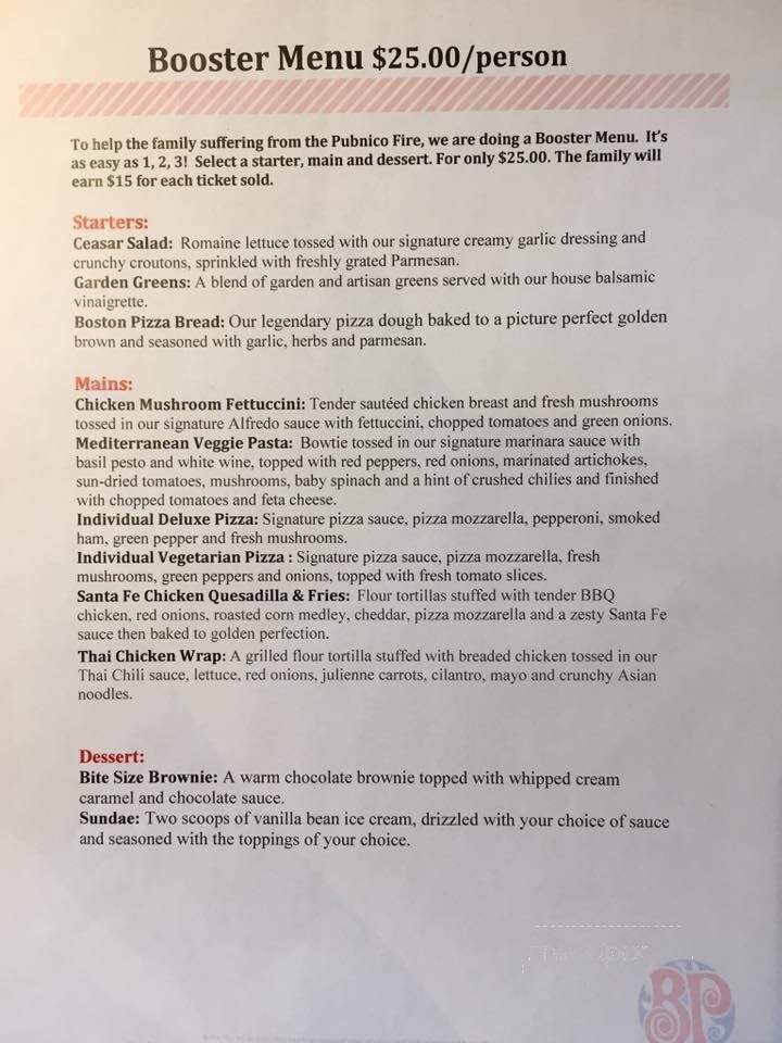 Boston Pizza - Yarmouth, NS menu_pic