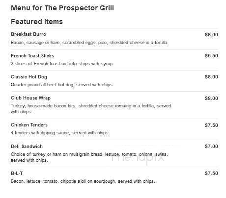 The Prospector Grill - Gold Canyon, AZ menu_pic