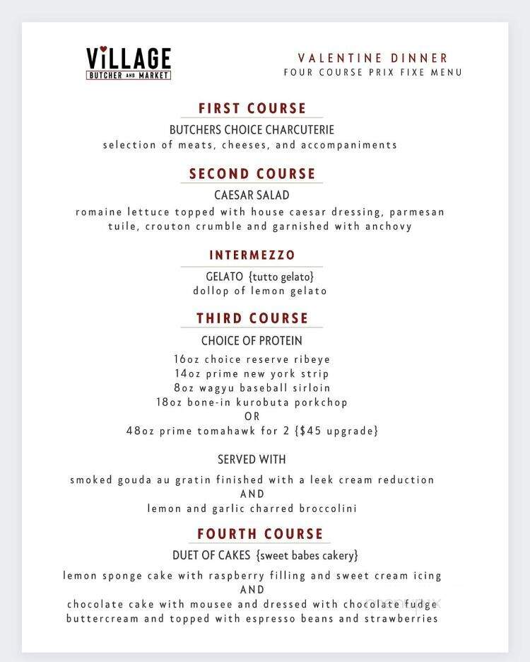 Village Butcher and Market - Morgantown, WV menu_pic