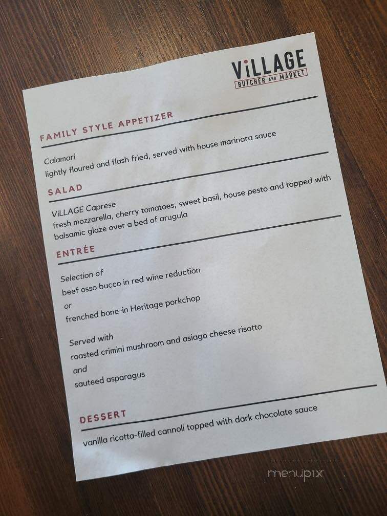Village Butcher and Market - Morgantown, WV menu_pic