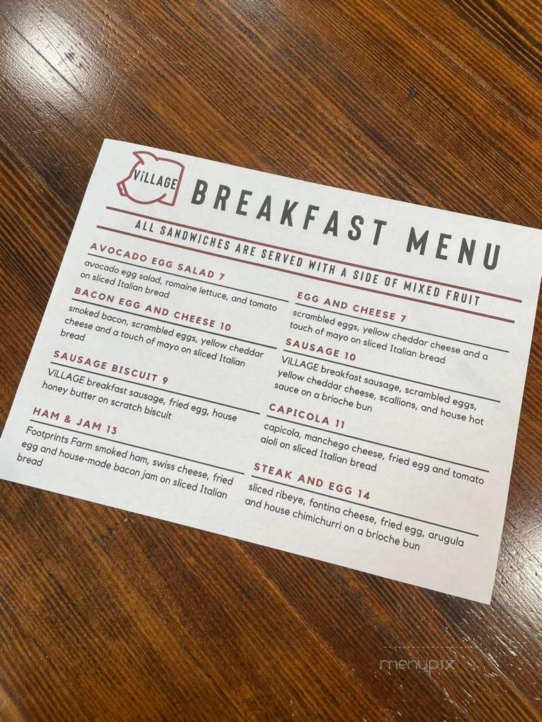 Village Butcher and Market - Morgantown, WV menu_pic