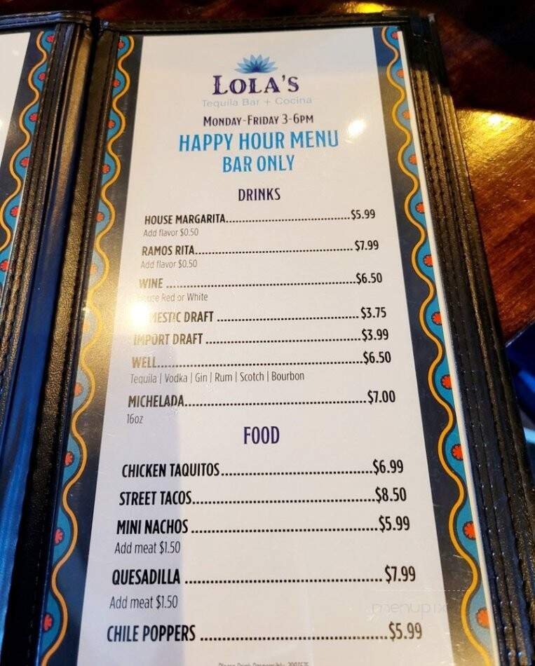 Lola's Tequila Bar + Cocina - Roseville, CA