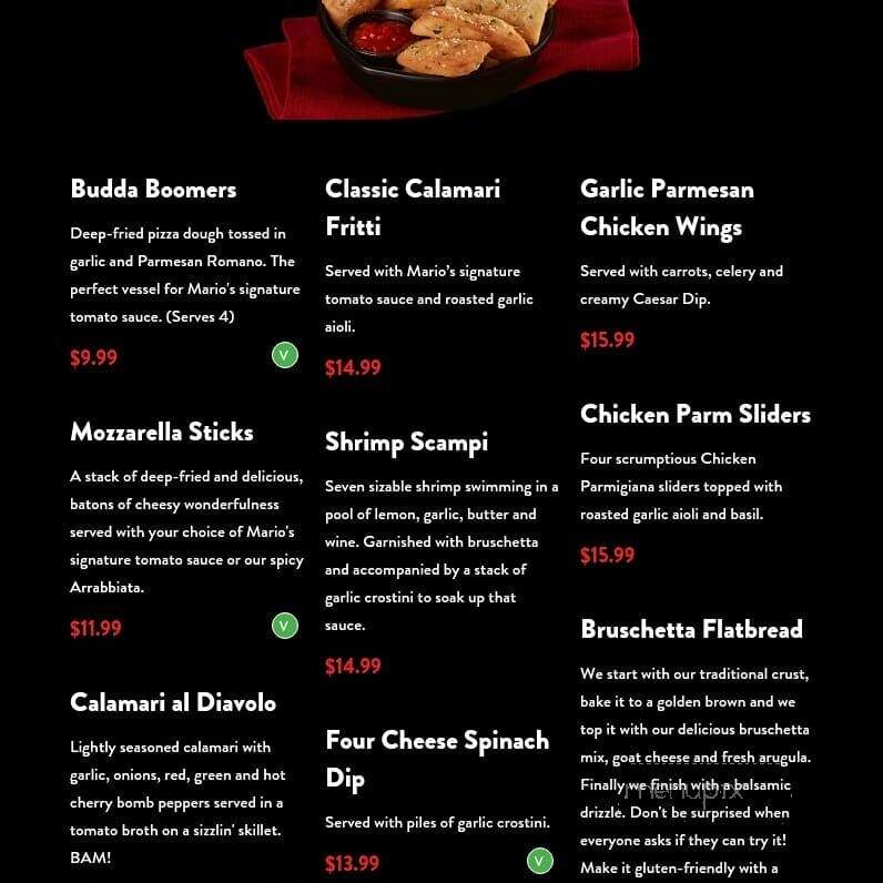 East Side Mario's - Red Deer, AB menu_pic