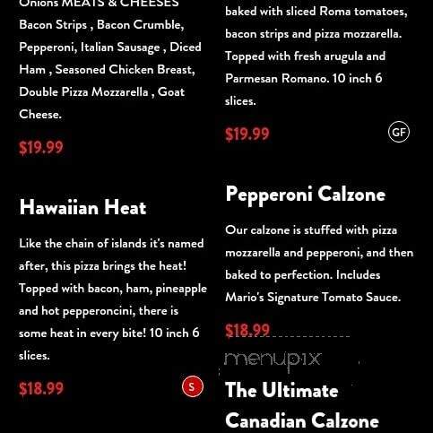 East Side Mario's - Red Deer, AB menu_pic