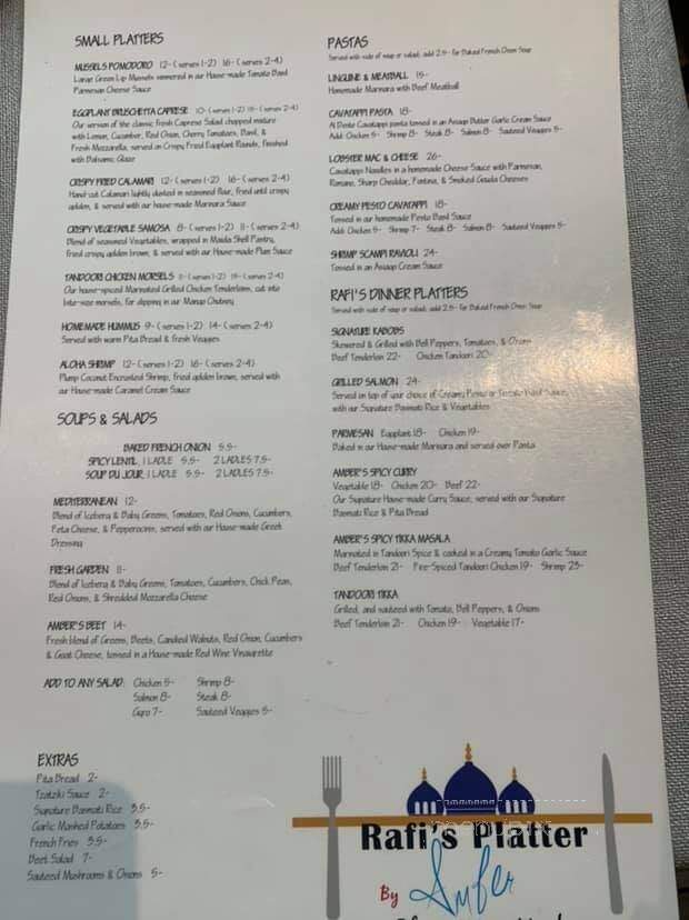 Rafi's Platters - Olean, NY menu_pic