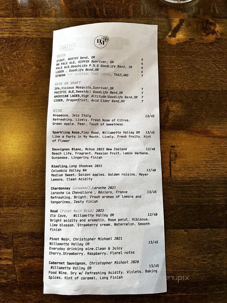 Dear Mom Cafe - Bend, OR menu_pic