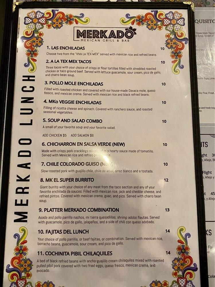 Merkado Mexican Grill & Bar - Fairfax, VA menu_pic