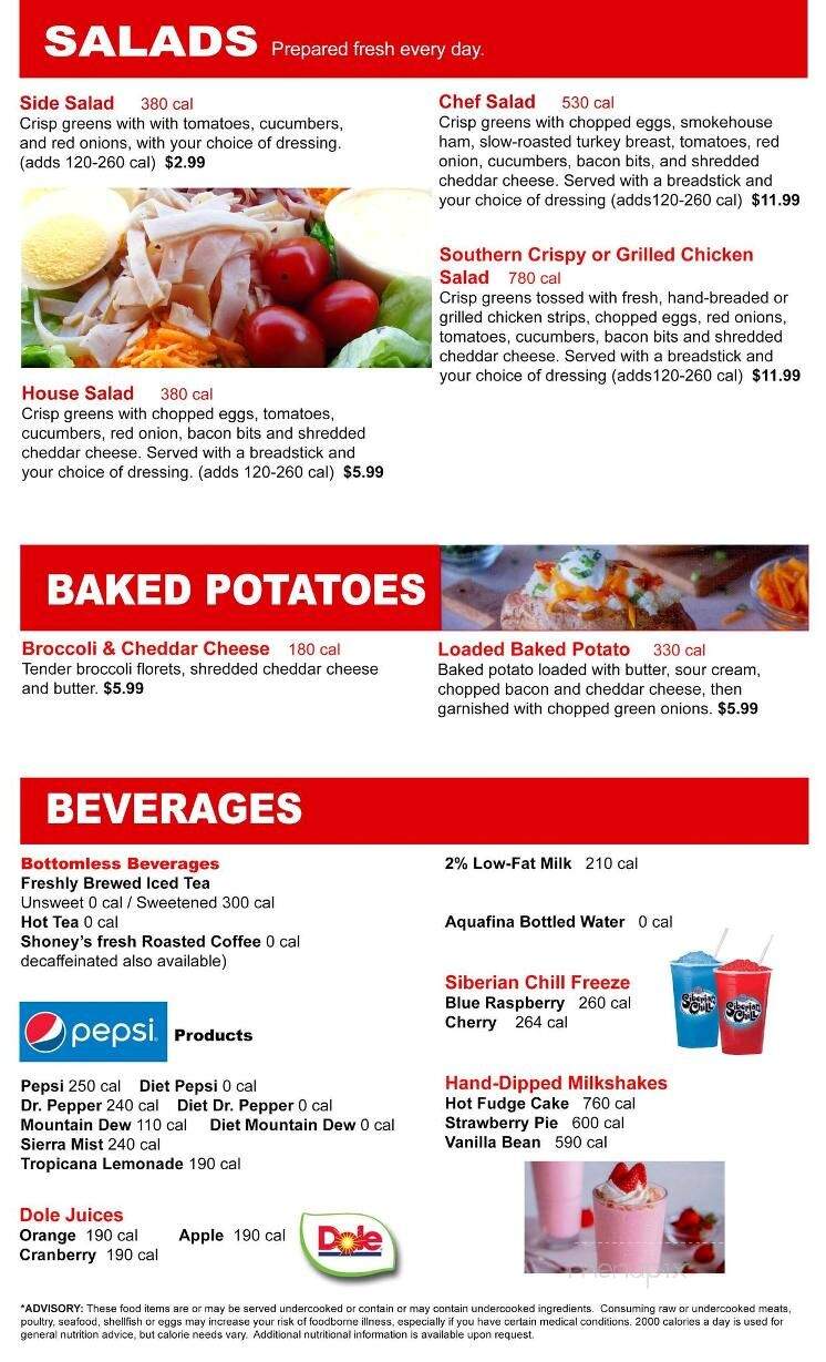 Shoney's - Abingdon, VA menu_pic