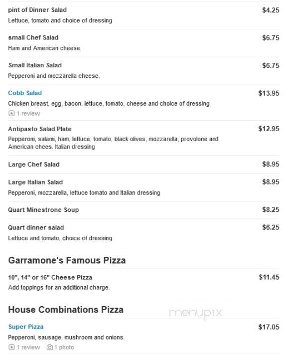 Garramone's Pizza & Italian - Lakewood, CO menu_pic