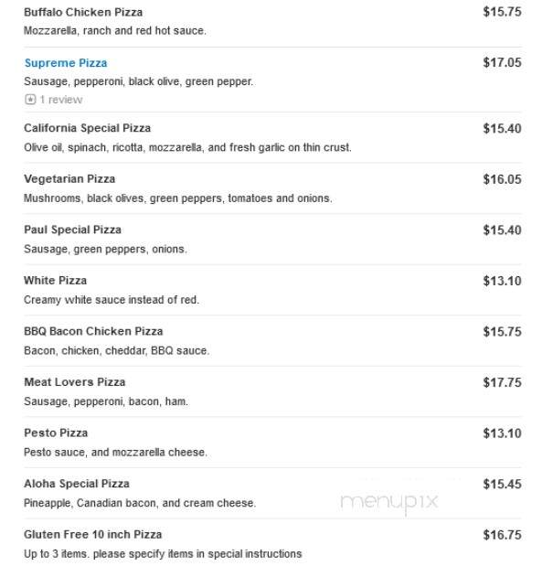 Garramone's Pizza & Italian - Lakewood, CO menu_pic
