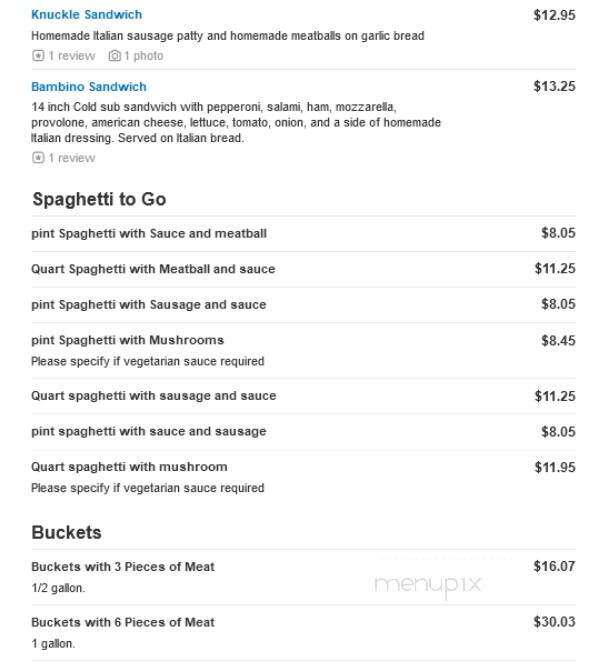 Garramone's Pizza & Italian - Lakewood, CO menu_pic