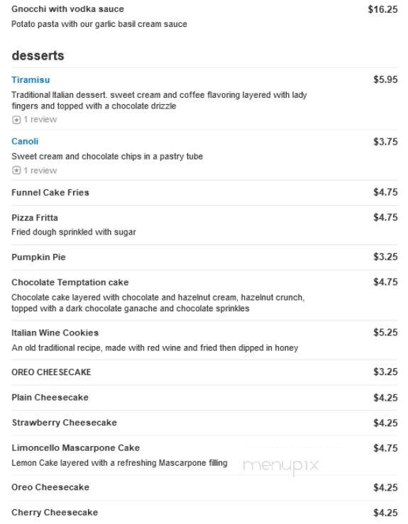 Garramone's Pizza & Italian - Lakewood, CO menu_pic