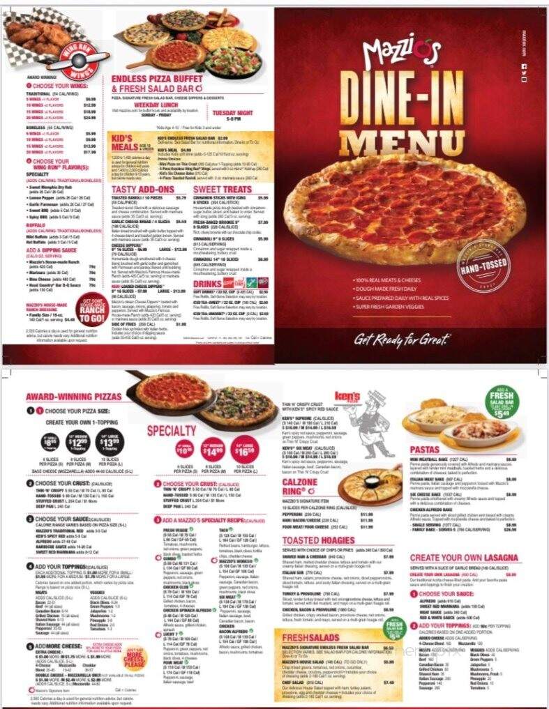 Mazzio's Pizza - Woodward, OK menu_pic